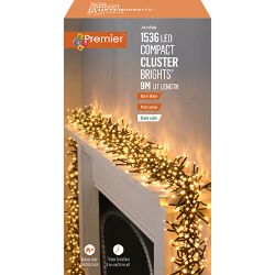 CLUSTER CHRISTMAS TREE STRING LIGHTS OUTDOOR & INDOOR TIMER 8 MODES 1132 LED[1536 WARM WHITE LEDS]