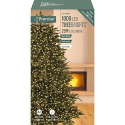 PREMIER 1000 LED MULTI-ACTION TREEBRIGHTS CHRISTMAS TREE LIGHTS TIMER WARM WHITE
