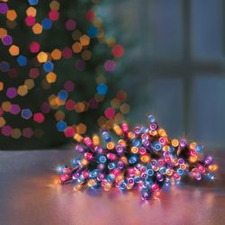PREMIER 400 LED BATTERY OPERATED MULTI-ACTION CHRISTMAS TREE LIGHT TIMER RAINBOW