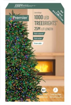 PREMIER 1000 M/A TREEBRIGHTS WITH TIMER LED CHRISTMAS LIGHTS (MULTI-COLORED)