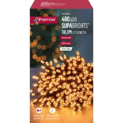480 VINTAGE GOLD MULTI ACTION LED SUPABRIGHT CHRISTMAS LIGHTS
