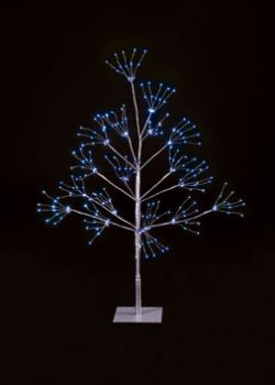 PREMIER 570 WHITE LED 1.5M SILVER COPPER WIRE TREE CHRISTMAS DECORATION LIGHT