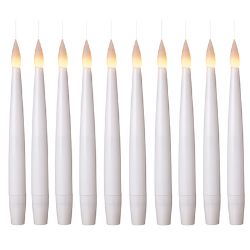PREMIER - 15CM RED FLOATING CANDLES WITH TIMER - PACK OF 10