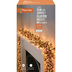 CLUSTER CHRISTMAS TREE STRING LIGHTS OUTDOOR & INDOOR TIMER 8 MODES 1132 LED[1536 VINTAGE GOLD LEDS]