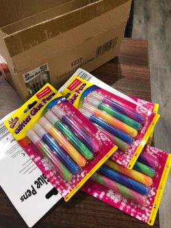 480 X PACKS OF GLITTER GLUE PENS RRP1.99 EACH