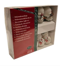 288 PCS KONSTSMIDE HIGH QUALITY CHRISTMAS 8 SNOWMEN LIGHTS, 1.75M LIGHT - 5M CONN RRP £4161.60