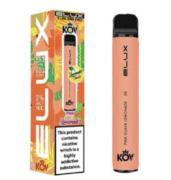 40 X ELUX BAR 600 PUFF DISPOSABLE - 20MG - PINK GUAVA LEMONADE