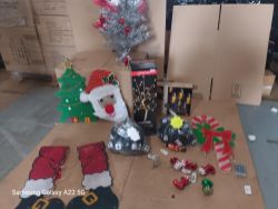 PALLET OF MIXED INDOOR CHRISTMAS DECORATIONS