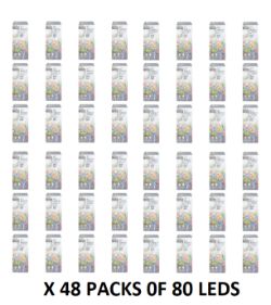 X48 PACKS OF 80 MULTI ACTION MULTI COLORED STAR CLUSTER MICRO BRIGHTS WITH TIMER RRP £400