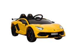 RIDE ON FULLY LICENCED LAMBORGHINI AVENTADOR SVJ HL328 WITH PARENTAL REMOTE CONTROL - YELLOW