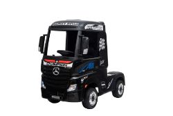 RIDE ON FULLY LICENCED MERCEDES BENZ ACTROS TRUCK 24V COMPLETE WITH OFFICIAL TRAILER - BLACK