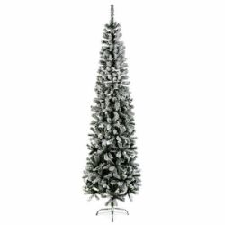 ARTIFICIAL CHRISTMAS TREE SPRUCE PINE FIR WHITE GREEN XMAS SNOW FLOCKED