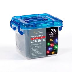 176 MULTI LEDS SUPER LONG 12M LED INDOOR / OUTDOOR CHRISTMAS TREE LIGHTS - MULTI