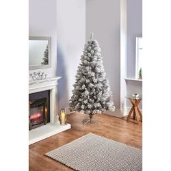 7FT (210CM) PREMIER SNOW FIR GREY PVC CHRISTMAS TREE WITH 861 CASHMERE TIPS