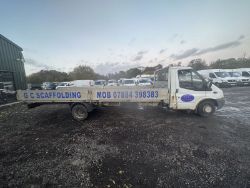 POWERFUL POTENTIAL: 58 PLATE FORD TRANSIT FLATBED, READY FOR THE ROAD (NO VAT ON THE HAMMER)