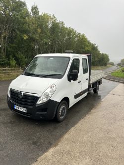 VAUXHALL MOVANO F3500- 2017- 24,100 MILES - DOUBLE CAB DROPSIDE