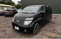 7-SEATER ELEGANCE: 3.5L PETROL NISSAN ELGRAND MINIBUS ( NO VAT ON HAMMER)