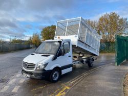 2014 MERCEDES SPRINTER 14FT CAGE TIPPER: EX-COUNCIL WORKHORSE