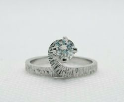 HANDMADE SOLITAIRE BRILLIANT CUT .38 CARAT DIAMOND ENGAGEMENT RING + VALUATION CERTIFICATE OF £2,495