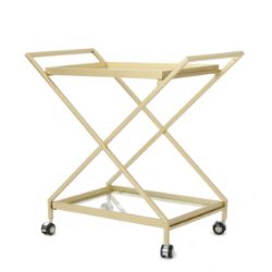 **(BRAND NEW SEALED BOX)** GOLDEN COLOR BAR CART