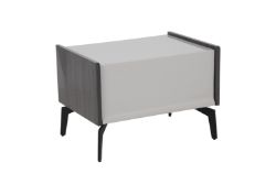 DFS BELLA NIGHTSTAND IN TWO TONE SLATE AND CASHMERE HIGH GLOSS MRP £315