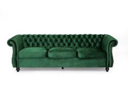 **(BRAND NEW SEALED BOX)**TUFTED CHESTERFIELD SOFA