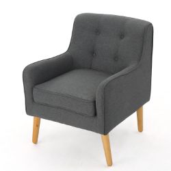 **(BRAND NEW SEALED BOX)** ARM CHAIR CHARCOAL