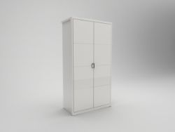 FURNITURE VILLAGE POLAR 2 DOOR HINGED WARDROBE IN GLOSS WHITE MRP £1099