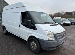 136K MILES - 2013 FORD TRANSIT 350 LWB RWD 2.2 TDCI LONG MOT - NO VAT ON HAMMER