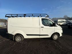 WHITE BEAUTY: FORD TRANSIT CUSTOM 2.2 TDCI TREND - MOT JULY 2024 - NO VAT ON HAMMER