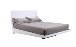 ELEANOR KING SIZE BEDFRAME IN GLOSS WHITE WITH LED LIGHTS RRP£949