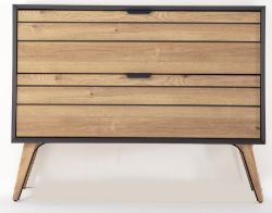 INDUS OAK FINISH 2 DRAWER DRESSER 450X1150X780MM MRP £529