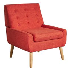 **(BRAND NEW SEALED BOX)** MODERN BUTTON TUFTED FABRIC UPHOLSTERED ARMCHAIR