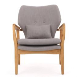 **(BRAND NEW SEALED BOX)** FABRIC SOLID WOOD LEISURE CHAIR