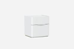 ELEANOR 2 DRAWER NIGHT STAND IN GLOSS WHITE SOFFT CLOSE DRAWERS