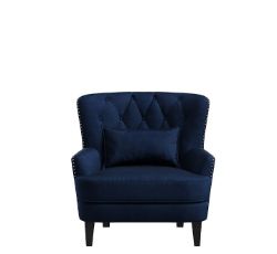 **(BRAND NEW SEALED BOX)** TUFTED CLUB CHAIR - NAVY BLUE