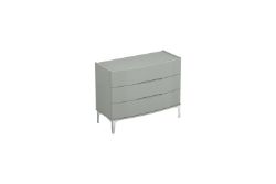 ARYA 3 DRAWER DRESSER IN COOL GREY HIGH GLOSS FINISH SOFT CLOSE RUNNERS RRP£759
