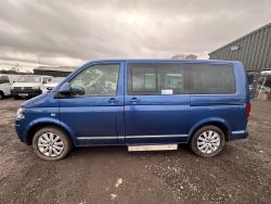 **(ONLY 43K MILEAGE)** 2014 VW TRANSPORTER CARAVELLE: MINIBUS CAMPER AUTOMATIC - NO VAT ON HAMMER