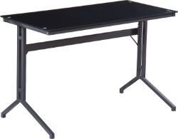 10 X BLACK GLASS GAMING DESK