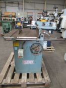 Sedgwick Table Saw with Guard and Sliding Attachment.