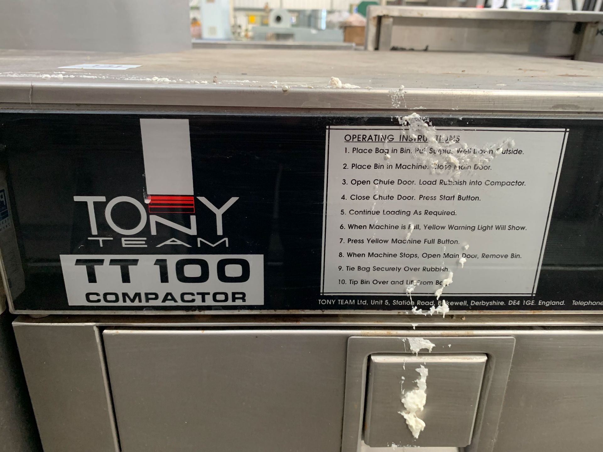 Tony Compactor Key Tony Team TT100 Compactor