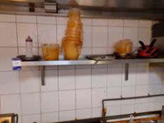 Stainless steel wall mounted shelf (1500 length) (Purchaser to remove)
