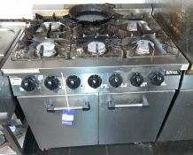 Buffalo mobile 6 burner gas range (Approx. 900 x 730)