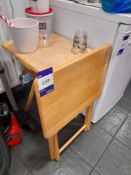 2 x Wooden fold-up side tables