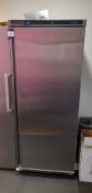 Polar CD085 stainless steel upright freezer (Approx. 770 x 1900)