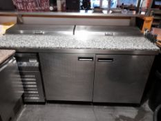 Three Door Prep Fridge with Refrigerated Salad Bar