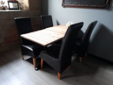 Quantity of restaurant tables & chairs to include approx. 18 x Square Tables, 22 x Dark Wood Chairs,