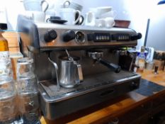 Stafco Twin Head Coffee Machine Stainless Steel with Iberital Coffee Bean Grinder