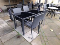 Outdoor furniture to include approx. 4 x Marquees, 15 x Square Rattan Garden Tables, 6 x Small