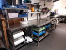 5 x Various Stainless Steel Tables